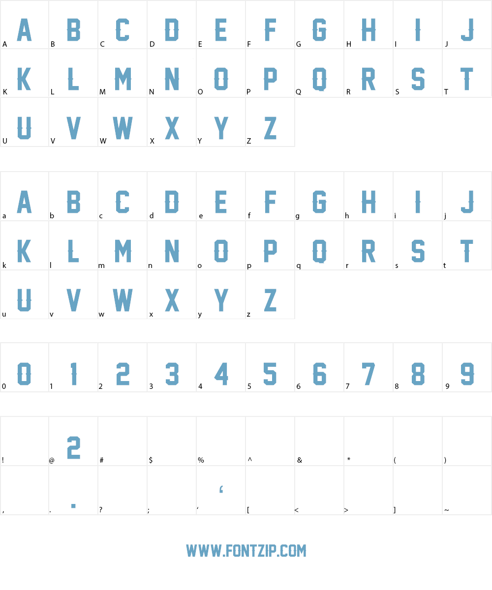 Legend M54 Font Character